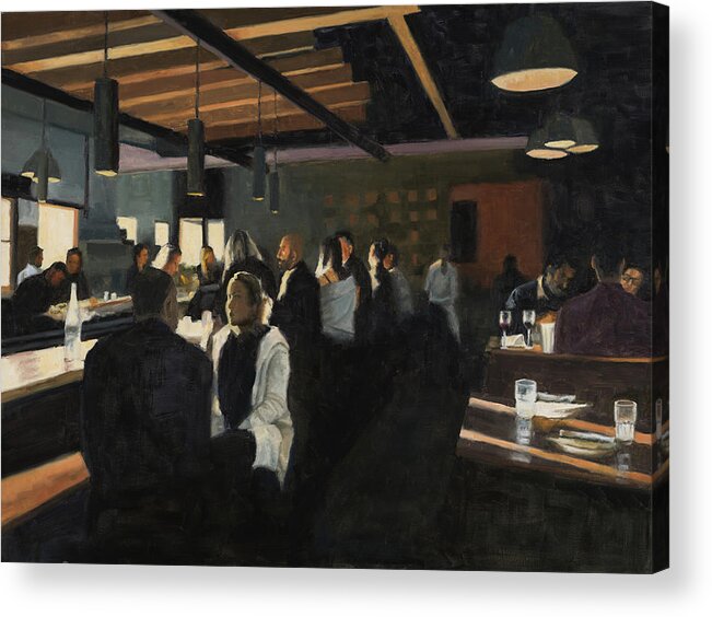 Bar Acrylic Print featuring the painting Our Place by Tate Hamilton