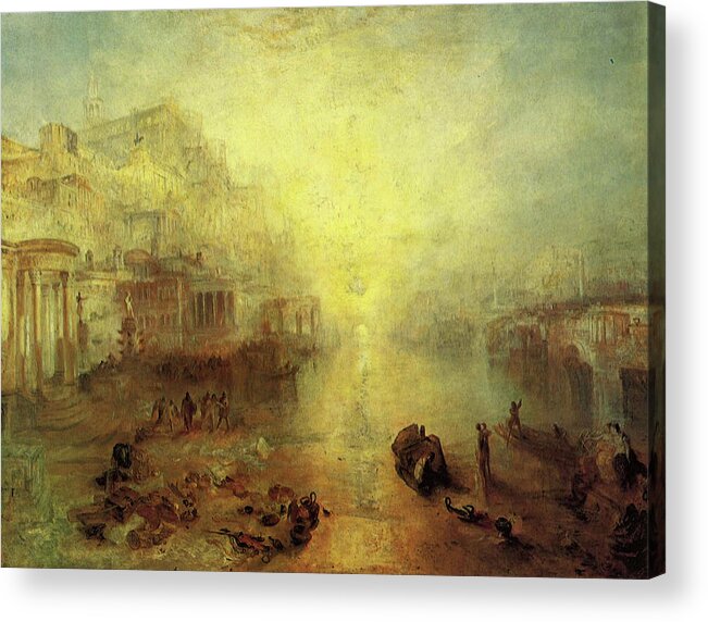 Ovid Acrylic Print featuring the painting Ovid Banished from Rome by Joseph Mallord William Turner