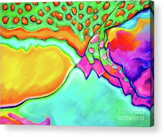 Abstract Acrylic Print featuring the pastel Parrotfish 2 by John Clark