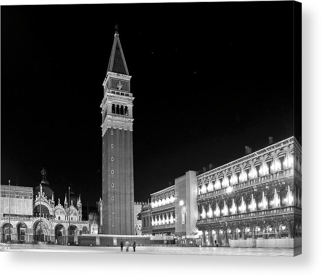 Piazza San Marco Acrylic Print featuring the photograph Piazza San Marco after dark by Eyes Of CC
