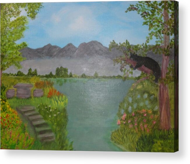 Phone Case Acrylic Print featuring the painting Picnic-ers Bear-ware by Rosie Foshee