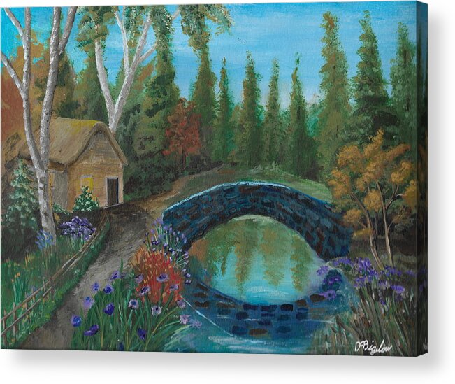 Woods Acrylic Print featuring the painting Place in the woods by David Bigelow