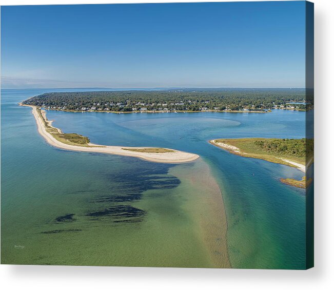 Mashpee Acrylic Print featuring the photograph Popponesset Spit by Veterans Aerial Media LLC