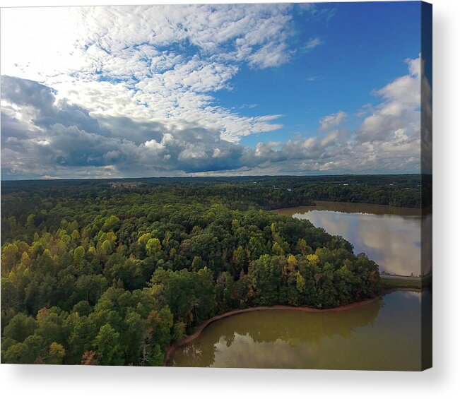River Acrylic Print featuring the photograph Powerful Clouds over Sweetwater Creek by Marcus Jones