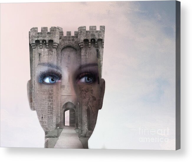 Double Exposure Acrylic Print featuring the digital art Royal Queen by Juli Scalzi