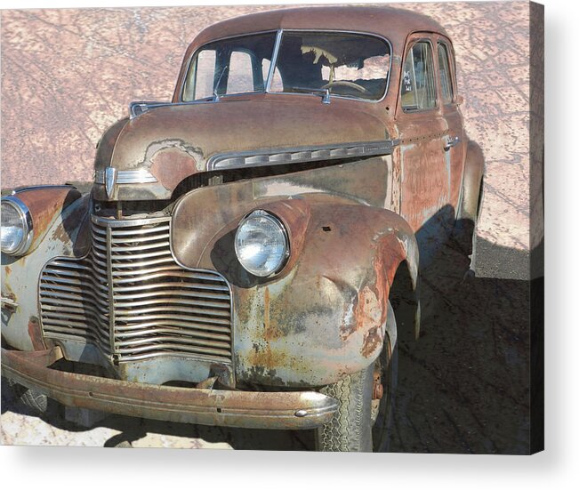 Vintage Car Acrylic Print featuring the photograph Rusty Chevrolet 10423 by Cathy Anderson