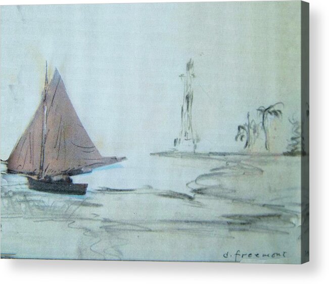  Acrylic Print featuring the painting Sailing Away by David McCready