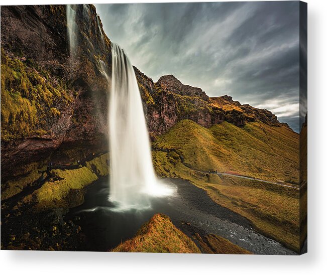 Iceland Acrylic Print featuring the photograph Seljalandsfoss Iceland by Dee Potter