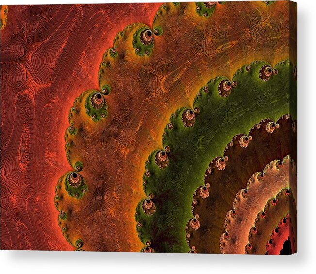 Sunset Abstract Acrylic Print featuring the digital art Southwestern Sunset No3 by Bonnie Bruno