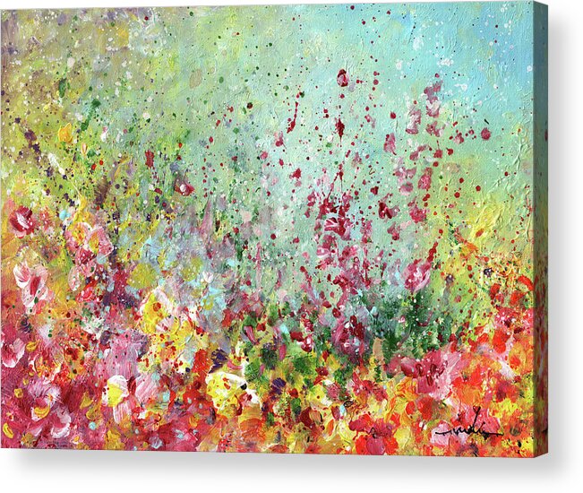 Spring Acrylic Print featuring the painting Spring Is In The Air 02 by Miki De Goodaboom
