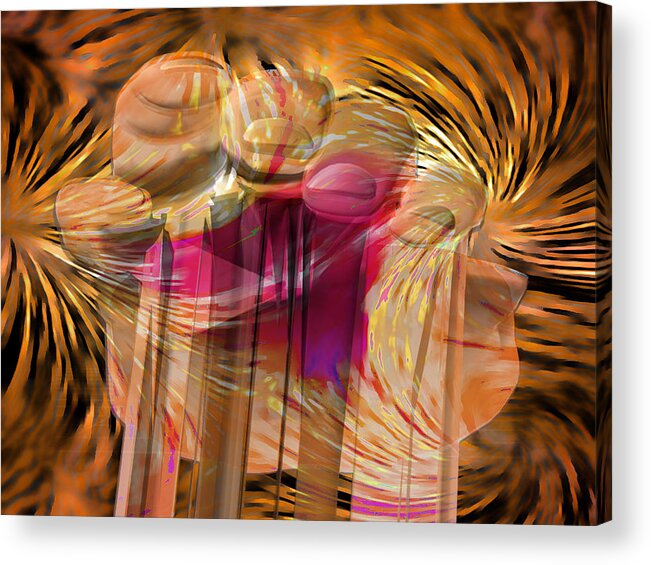 Digital Art Acrylic Print featuring the digital art Sticky Hand by Luc Van de Steeg