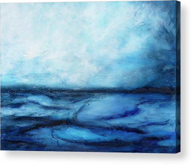 Ocean Acrylic Print featuring the painting Storms End by Tamara Nelson