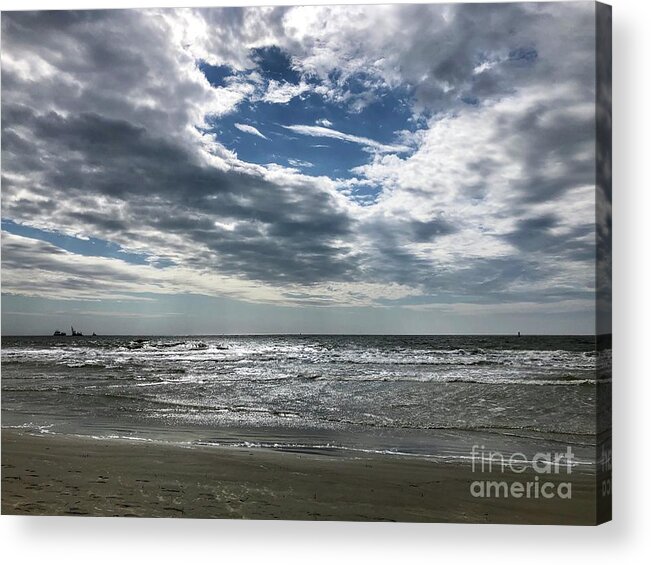 Stormy Sea Acrylic Print featuring the photograph Stormy Evening by Flavia Westerwelle