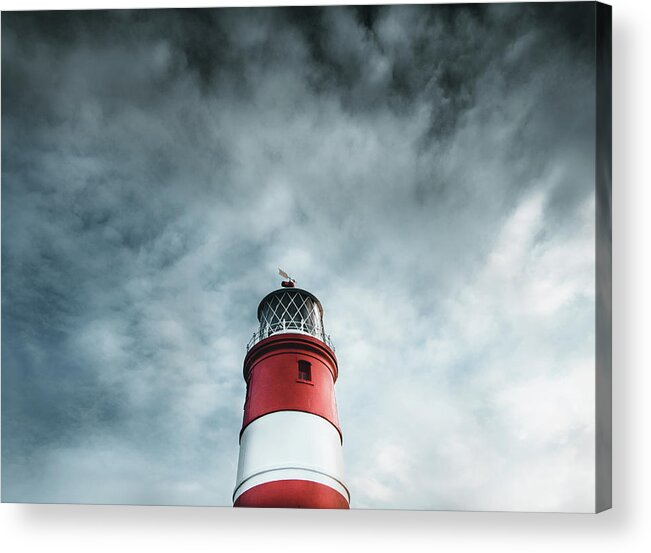 Lighthouse Acrylic Print featuring the photograph Stormy Skies by Martin Newman