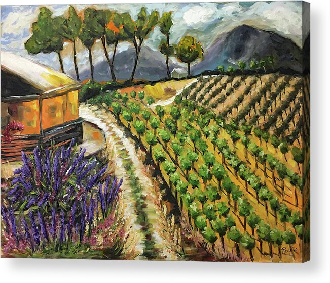 Temecula Acrylic Print featuring the painting Summer Vines by Roxy Rich