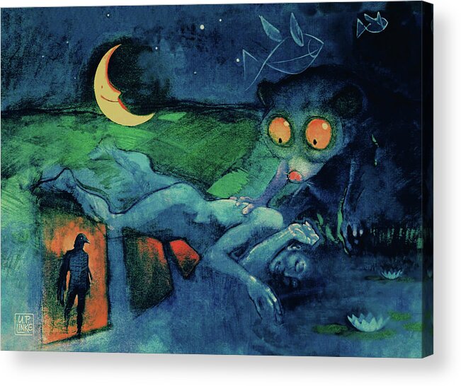 Udo Linke Acrylic Print featuring the painting The Dreaming by Udo Linke