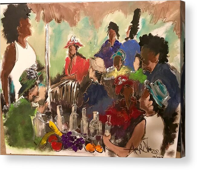  Acrylic Print featuring the painting The Gathering by Angie ONeal