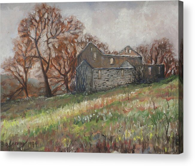  Acrylic Print featuring the painting The Homestead by Douglas Jerving