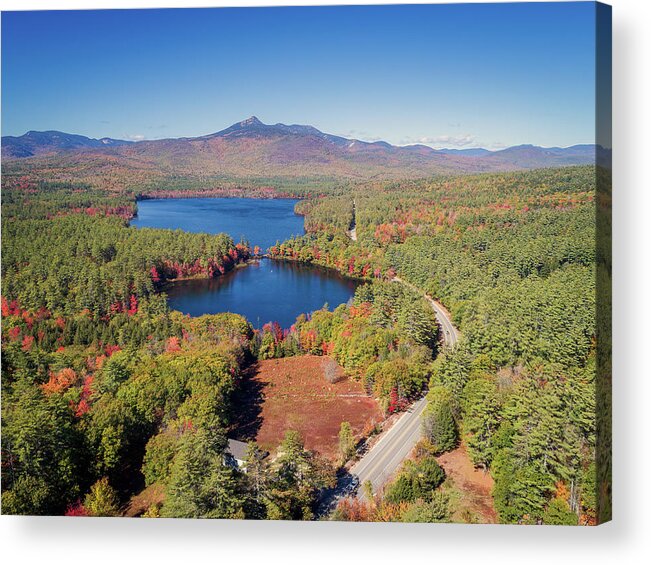Chocorua Lake Acrylic Print featuring the photograph The Road To The White Mountains Of NH - Route 16 by John Rowe