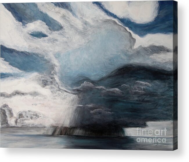 Storm Acrylic Print featuring the painting The Storm by Pamela Schwartz