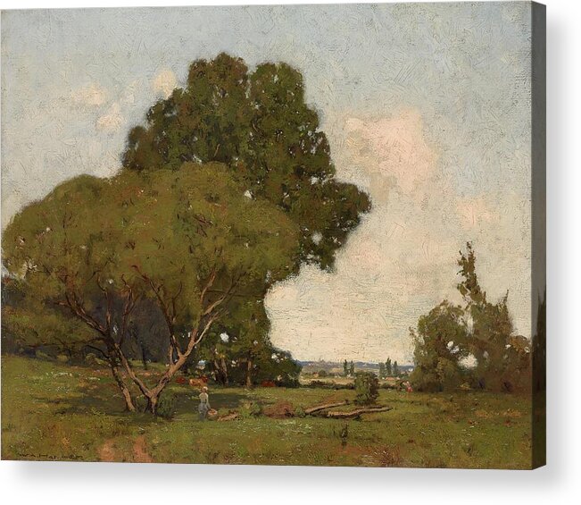 European Landscapes Acrylic Print featuring the painting The Trees, Early Afternoon, France by William A Harper