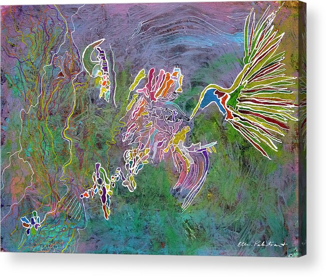 Wall Art Acrylic Print featuring the painting The Twoodle-Aire by Ellen Palestrant