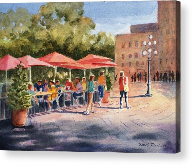 Cafe Acrylic Print featuring the painting The Way We Were by Barbara Parisien