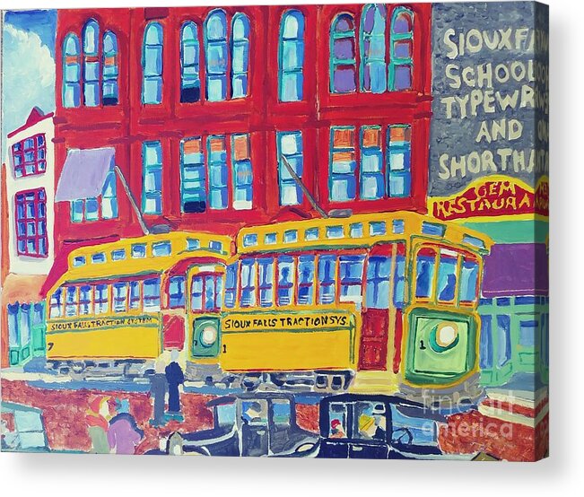 Trolly Acrylic Print featuring the painting Traction System by Rodger Ellingson