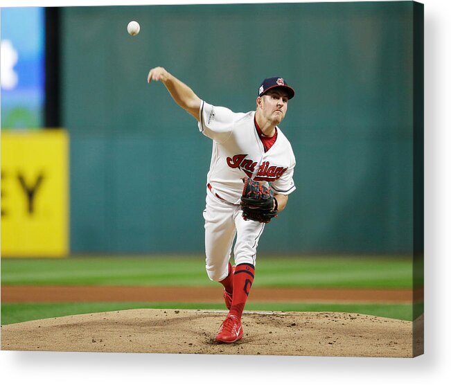 National League Baseball Acrylic Print featuring the photograph Trevor Bauer by Gregory Shamus