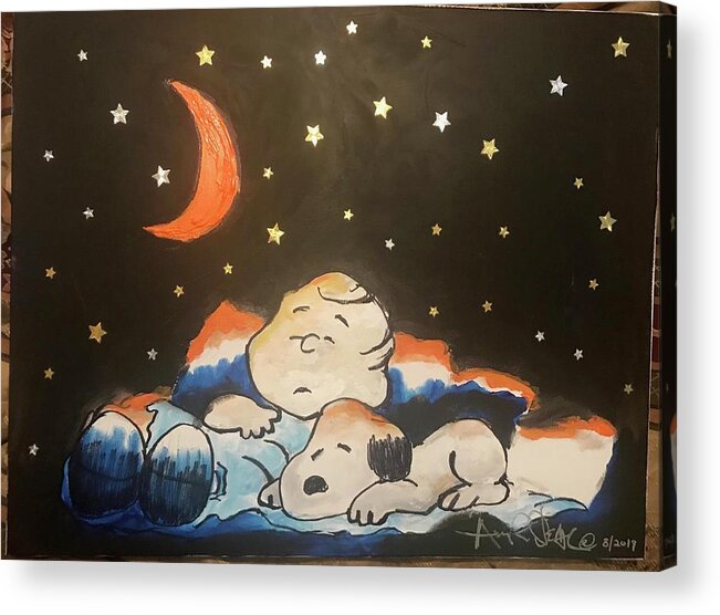  Acrylic Print featuring the painting Under the Stars by Angie ONeal