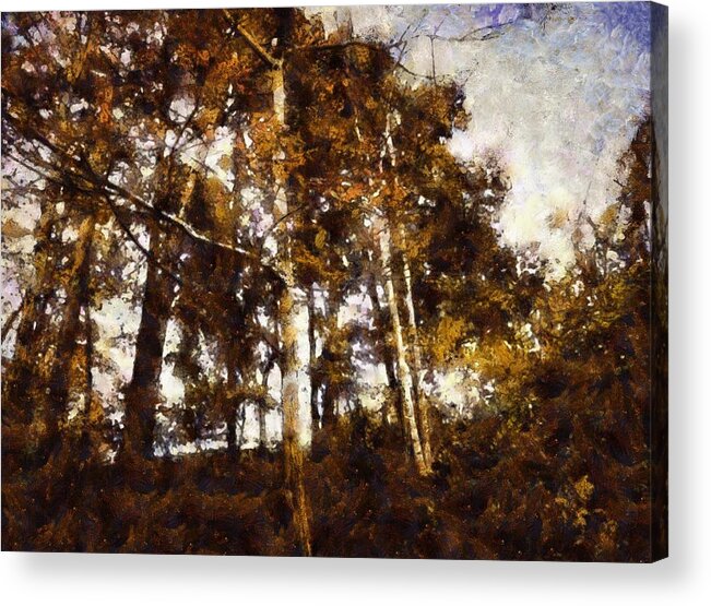 Hill Acrylic Print featuring the mixed media Up the Hill by Christopher Reed