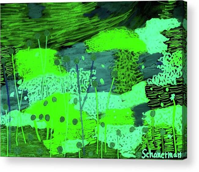 Original Painting Acrylic Print featuring the painting Variation And Insight by Susan Schanerman