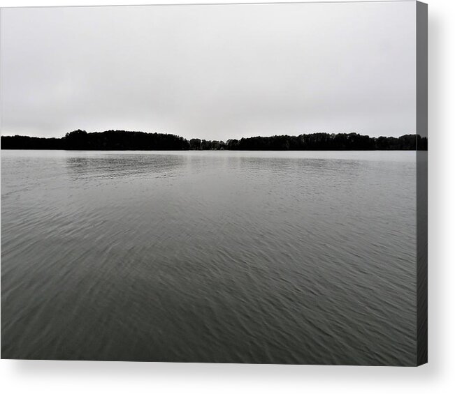 Clouds Acrylic Print featuring the photograph Wrinkled Lake Water by Ed Williams