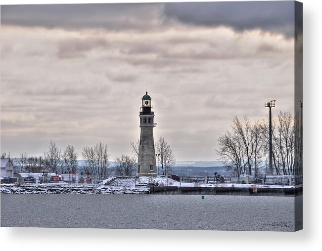  Acrylic Print featuring the photograph 01 Winter Light House by Michael Frank Jr