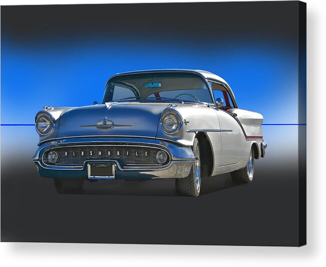 Auto Acrylic Print featuring the photograph 1957 Custom Oldsmobile by Dave Koontz