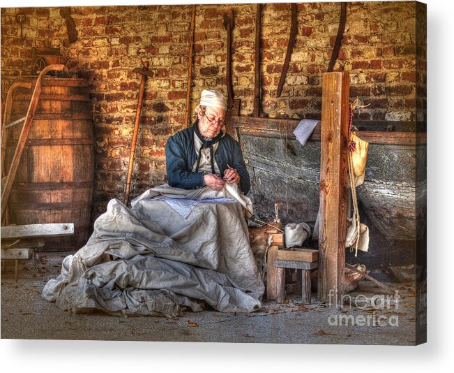 Historic Acrylic Print featuring the photograph A Stitch In Time by Kathy Baccari