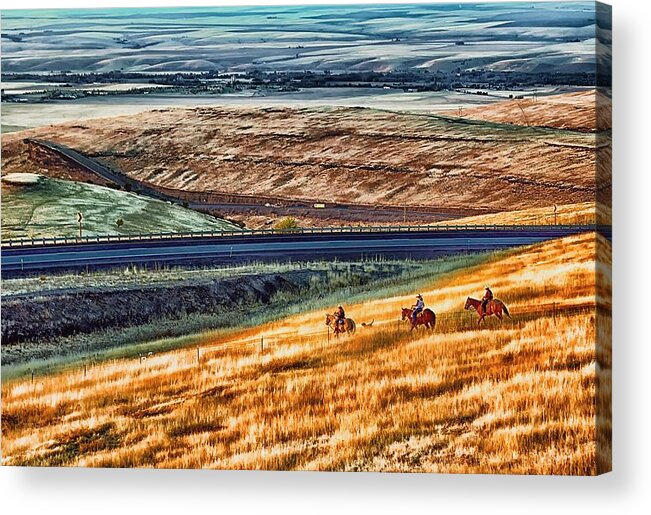 Landscape Acrylic Print featuring the photograph Cabbage Hill Pendleton Oregon #1 by Michael W Rogers
