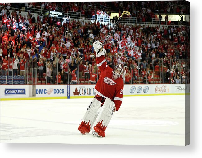 Playoffs Acrylic Print featuring the photograph Chicago Blackhawks V Detroit Red Wings #1 by Gregory Shamus