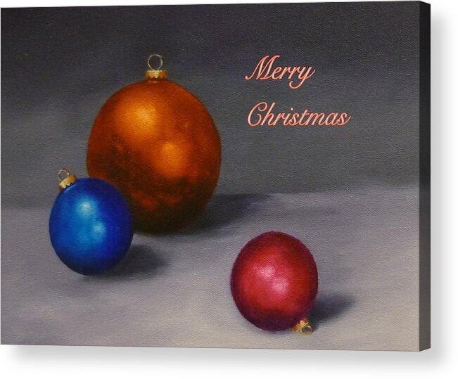 Christmas Greeting Card Acrylic Print featuring the painting Christmas Glow #1 by Jo Appleby