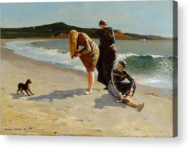 Winslow Homer Acrylic Print featuring the painting Eagle Head. Manchester Massachusetts #4 by Winslow Homer