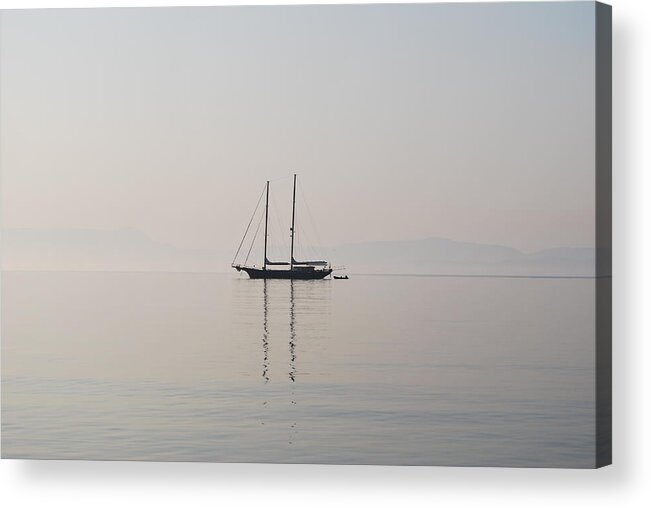 Morning Mist Acrylic Print featuring the photograph Morning Mist by George Katechis