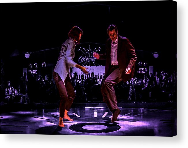 Pulp Fiction Acrylic Print featuring the digital art Pulp Fiction Dance 3 #1 by Brian Reaves