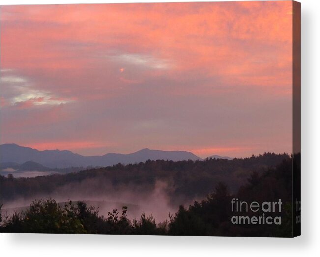 Landscape Acrylic Print featuring the photograph Sunrise over the Blue Ridge #1 by Anita Adams