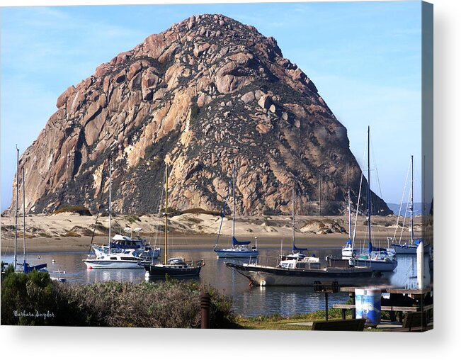 The Rock Acrylic Print featuring the digital art The Rock At Morro Bar #1 by Barbara Snyder