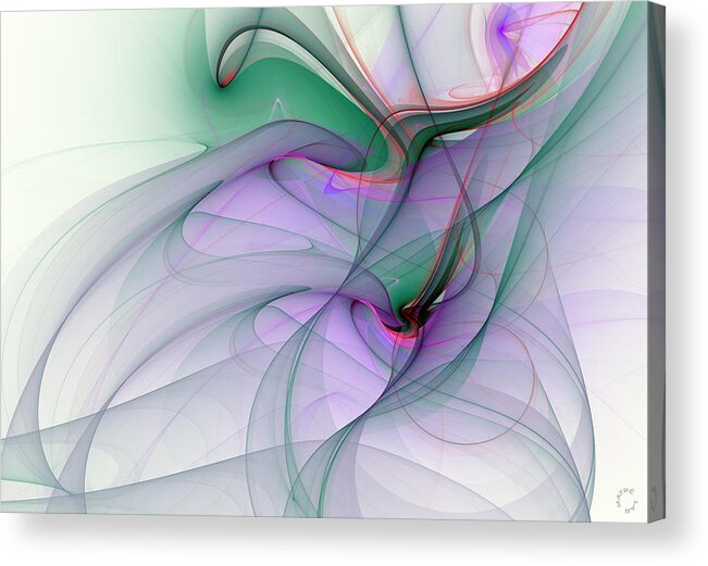 Abstract Art Acrylic Print featuring the digital art 1020 by Lar Matre