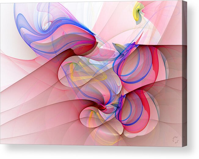 Abstract Art Acrylic Print featuring the digital art 1026 by Lar Matre