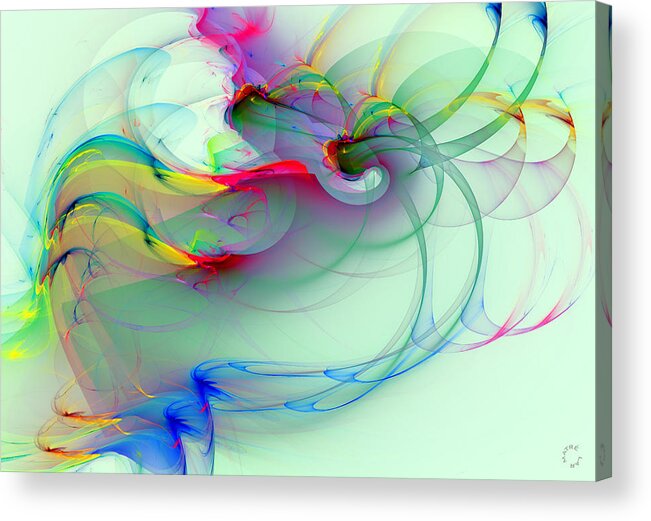Abstract Art Acrylic Print featuring the digital art 1061 by Lar Matre