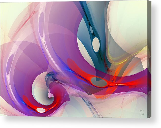 Abstract Art Acrylic Print featuring the digital art 1088 by Lar Matre