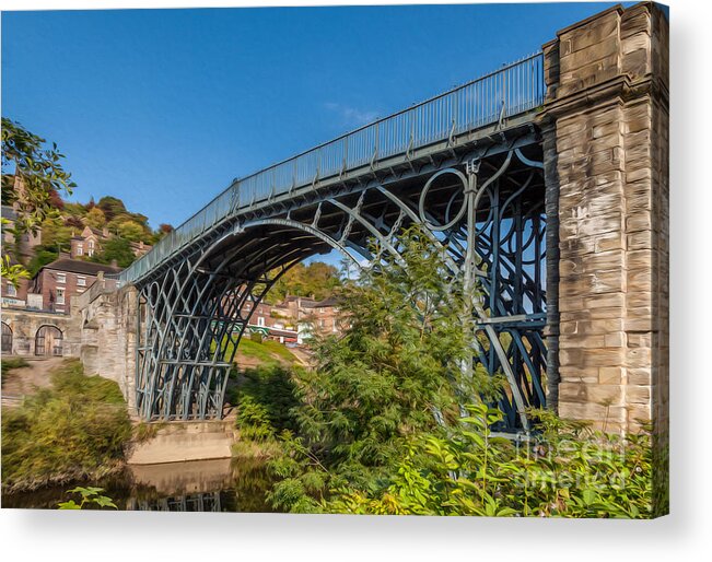 1779 Acrylic Print featuring the photograph 1779 Iron Bridge England by Adrian Evans