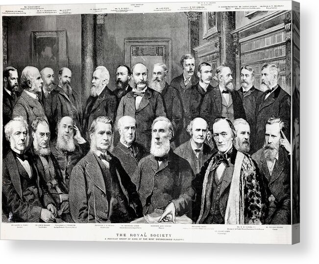 19th Century Acrylic Print featuring the photograph 1889 Portrait Famous Fellow Royal Society by Paul D Stewart